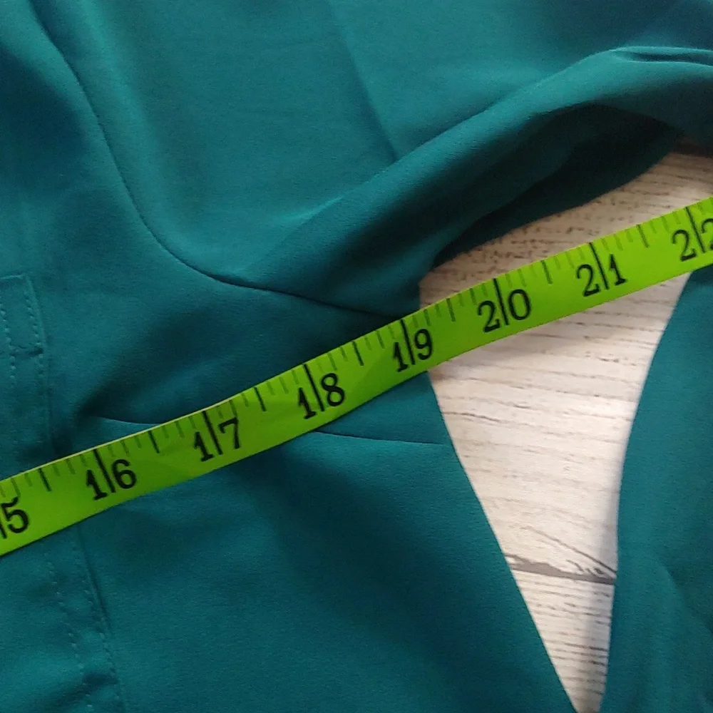 NWT MAURICES TEAL BUTTON DOWN - Picture 9 of 10